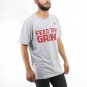 Adidas Feed The Grind Performance Logo Men's Grey T-shirt NEW Size L