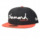 Diamond OG Script Fitted New Era 59 Fifty CAP Black New Sizes 7-7 1/4
