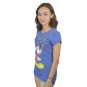 Disney Sketched Colorful Mickey Mouse Junior's Blue T-shirt NEW Sizes M-L