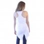 Bravado GO Print Asymmetrical Women's White Tank NEW Sizes S-2XL