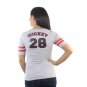 Disney Mickey Mouse Crossed Arms Junior's Grey Jersey Stripes NEW Sizes S-XL