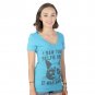 Grumpy Cat I Saw Your Selfie It Was Awful Women's Blue T-shirt NEW Sizes S-L