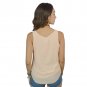 Semi Sheer Chiffon Salmon Sleeveless Top New Sizes S-M