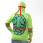 TMNT Ninja Turtles Fullbody Mask Men's Green Hoodie NEW Sizes S-XL