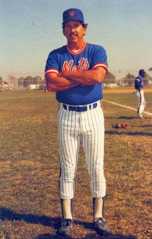 NEW YORK METS 25TH ANNIVERSARY POSTCARD DAVEY JOHNSON