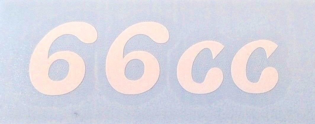 Custom 66cc Motorized Bicycle Bike Motorcycle Vinyl Sticker Decal Glossy White