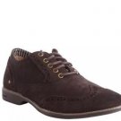 SNEAKY STEVE "Barhill" Tooled Oxford - Brown Suede Lace-Up Shoes  Size 10 $$245