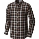 Columbia Mens Big Cornell Woods Flannel Long Sleeve Shirt, Black/Multi Plaid, 3X