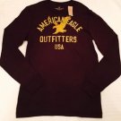 American Eagle Outfitters - Classic Fit Long Sleeve Maroon Mens Size M NWT