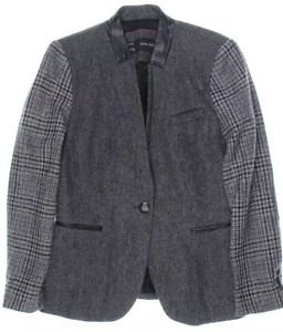 Zara - Mens Gray Wool Herringbone One-Button Blazer Jacket L NWT $189