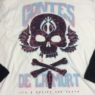 Graphic Tee Shirt  Blue-Contes de Lamort Skull - NWOT Large
