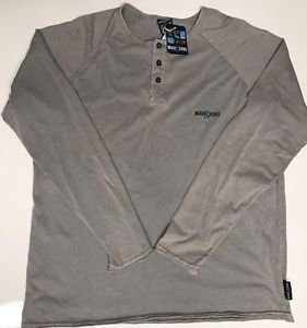 Maui & Sons -3 Button Pullover Shirt Gray Medium NWT