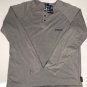 Maui & Sons -3 Button Pullover Shirt Gray Medium NWT