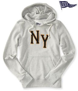 Aeropostale - Locker Stock NY Pullover Sweatshirt Hoodie, LT HTHR GREY, L & XL