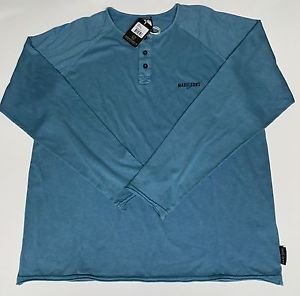Maui & Sons - 3 Button Pullover Shirt Blue Large NWT