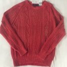 POLO RALPH LAUREN SWEATER CORAL FISHERMAN CABLE 100% COTTON SZ Medium NWT $265
