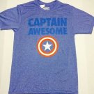 Captain Awesome - Marvel Graphic Tee Shirt  Blue - Size Medium NWT