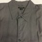 Express -  Mens Button Down  SHIRT Long Sleeve - Gray  XL