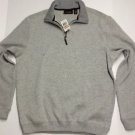 Tasso Elba - Men's Zip 1/4 Zip Pullover 100%  Cotton Knit - Size Small NWT Gray