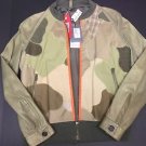 Alexander McQueen - Distressed Leather/Cotton Camo Bomber Jacket Size 48 $3250