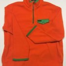 Polo Ralph Lauren Fleece Mockneck Pullover-Orange W/Green Trim-XL $145 NWT