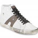 Alessandro Dell''Acqua White Leather High-Tops Size 12