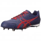 Asics Base Burner Blue Faux Leather Cleats Shoe 13