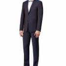 Calvin Klein NEW Blue Mens Size 42 Slim Fit Wine Wool Peak Lapel Suit $650