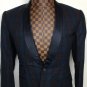 Carlos Campos Blue One Button Wool Blazer $819 Size 40R Regular