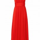 Badgley Mischka Red Women Size 8 Gown Crinkle Empire Waist Prom Dress $740- #943