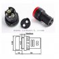 Indicator light pilot lamp 22mm Red