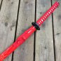 SAMURAI SWORD KATANA HAND FORGED 41" CARBON STEEL BLADE W/ DRAGON RED