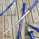 SAMURAI SWORD KATANA HAND FORGED 41" CARBON STEEL BLADE W/ DRAGON BLUE