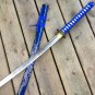 SAMURAI SWORD KATANA HAND FORGED 41" CARBON STEEL BLADE W/ DRAGON BLUE