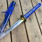 SAMURAI SWORD KATANA HAND FORGED 41" CARBON STEEL BLADE W/ DRAGON BLUE