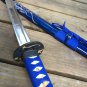 SAMURAI SWORD KATANA HAND FORGED 41" CARBON STEEL BLADE W/ DRAGON BLUE