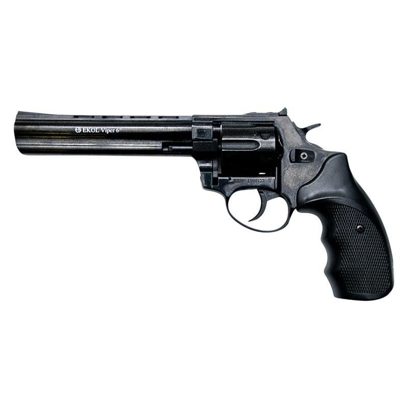 BLANK FIRING REVOLVER GUN VIPER 6 INCH BARREL 9MM BLACK FINISH