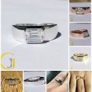 1.75 Ct Emerald Cut Bezel Set Solitaire Engagement Men's Ring In 14k white Gold