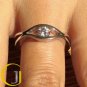 0.50 Ct Tension Set Modern Wave Solitaire Engagement Ring 10K white Gold Size 8