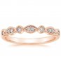 Round Brilliant Cut Natural Diamond Half Eternity Wedding Band Solid Rose Gold