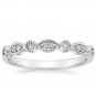 Round Brilliant Cut Natural Diamond Half Eternity Wedding Band Solid White Gold