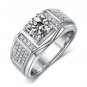 1.20 Ct Round Cut Claw Set Solitaire Men's Engagement Ring 14K Solid White Gold