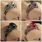 1.65 Ct Gothic Unique Design Two Skull Engagement Wedding Ring In 14K Black gold