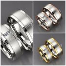 Natural Diamond Two Tone Matte Finish His and Hers Wedding Bands 14K White Gold