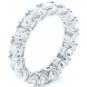U Shape Prong Square Princess Cut Eternity Wedding Band In 14K Solid White Gold