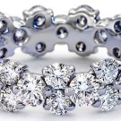2.50 Tcw Claw Set CZ Garland Eternity Ring Wedding Band in 14K Solid White Gold