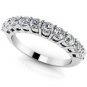 0.70 Ct G-H SI Knife Edge Half Eternity Band Diamond Wedding Ring 18K White Gold