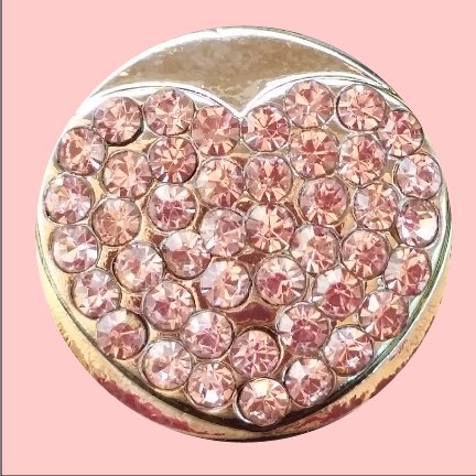 Silver and Pink Rhinestone