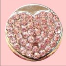 Silver and Pink Rhinestone