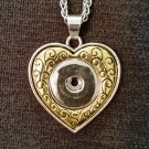 Rose Gold Heart Pendant 18 mm